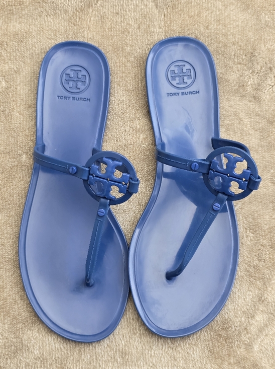 Tory Burch Shoes - Tory Burch Mini Miller Jelly Thong Sandals Bondi Blue - Size 9